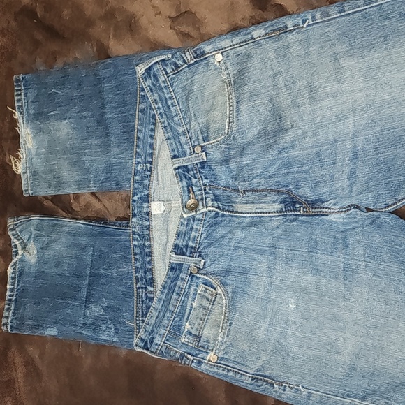 Vintage Silvertab Distressed Mens Blue Jeans - Picture 7 of 11